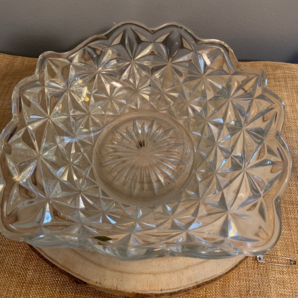 Cut Glass Serving Dish